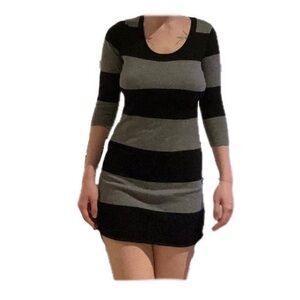 Pink Republic Medium Striped Quarter Sleeve Dress
